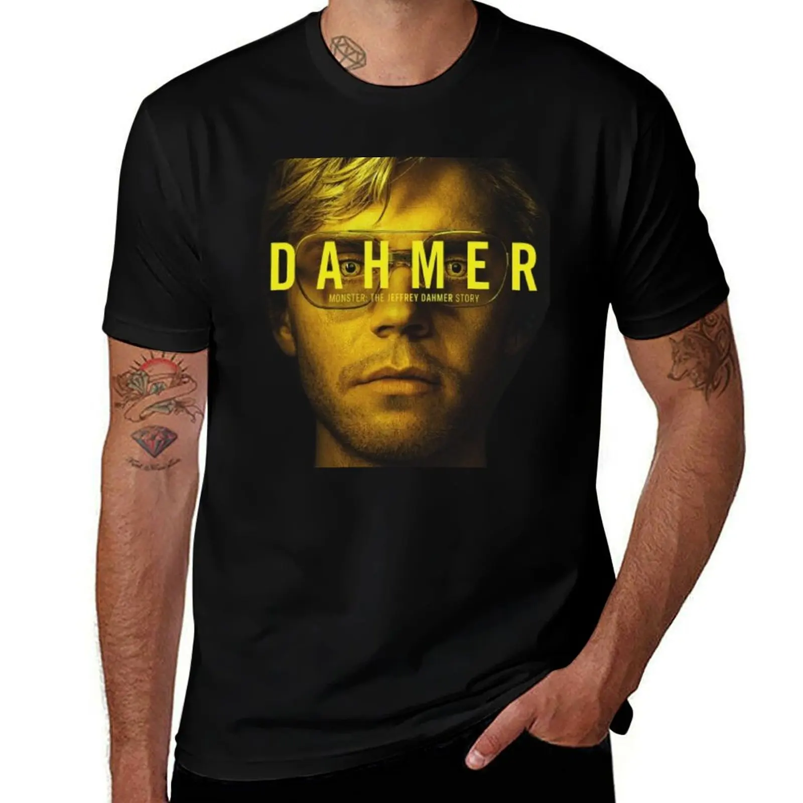 تي شيرت Dahmer تي شيرت رجالي مصمم برسوم جرافيك تي شيرت رجالي تي شيرت جرافيك