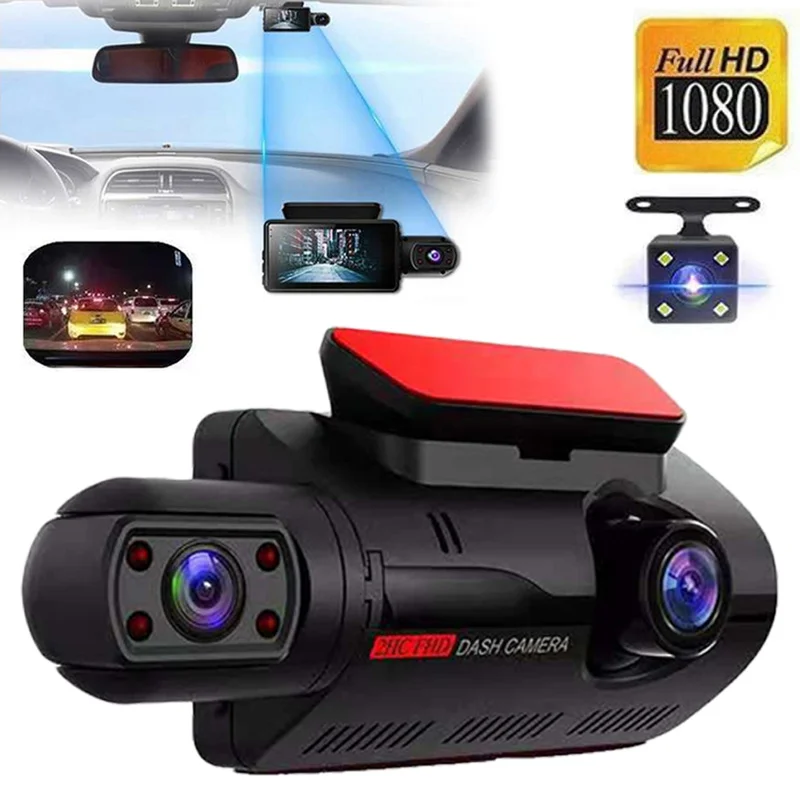 Front and Rear Car Driving Recorder Dual Lens Wide Angel Parking Reversing DVR Universal Night Vision DashCam Kits