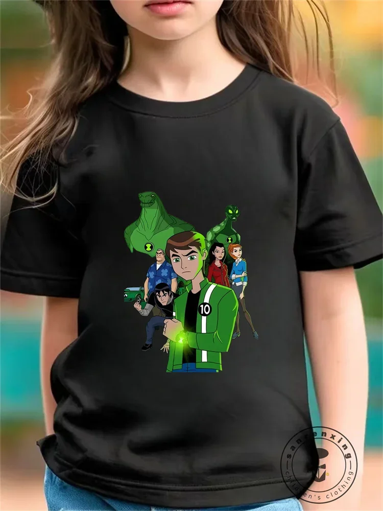 بن 10 يطبع بلوزات كاجوال للأطفال لجميع المواسم، بلايز رائعة، ملابس للجنسين للأولاد والبنات، صيفي