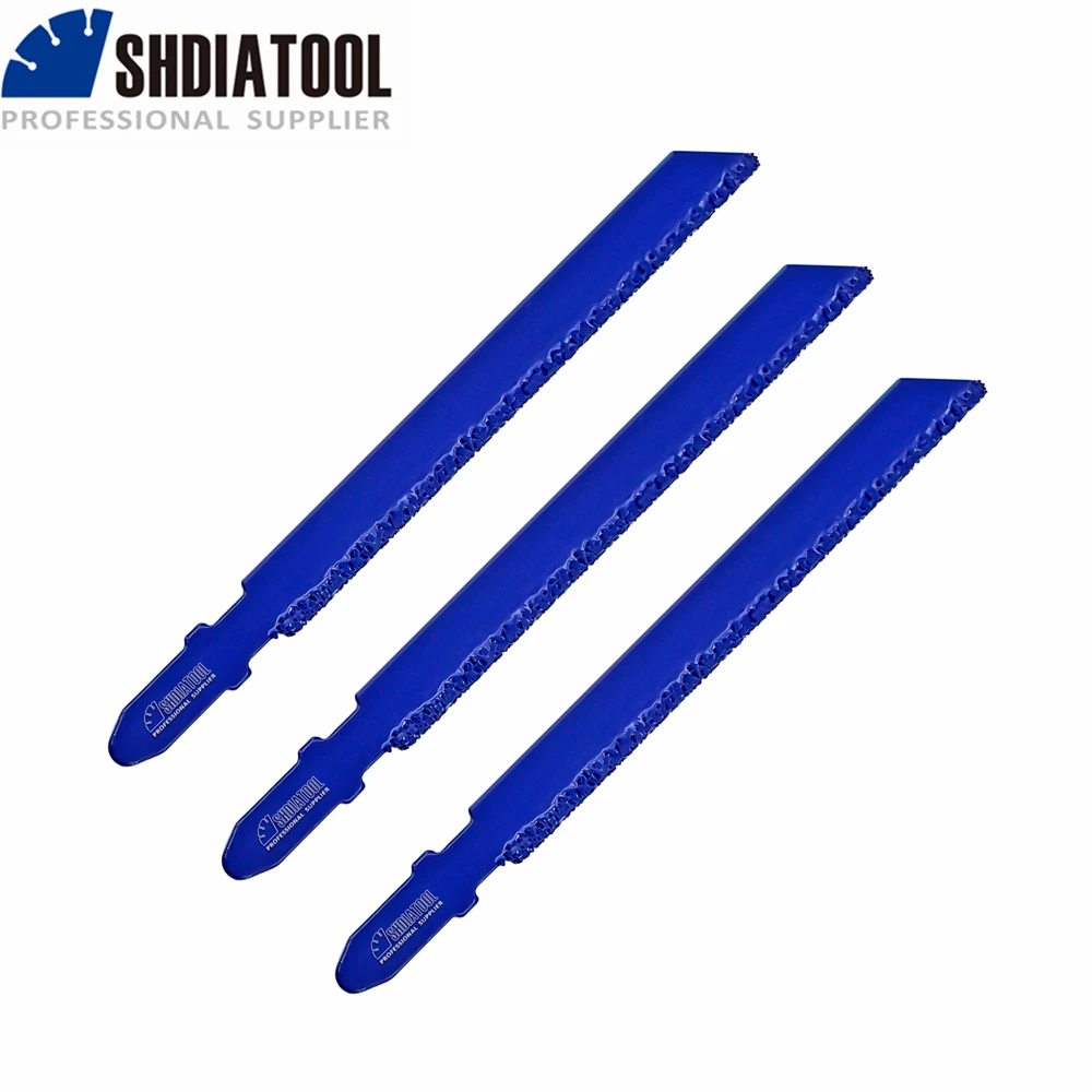 SHDIATOOL 3/5 قطعة الماس تهزهز شفرات المنشار مجموعة T-عرقوب أداة القطع للبلاط الرخام الخشب البلاستيكية 100 مللي متر طول أداة الملحقات