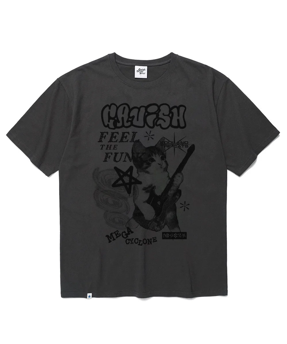 

Yudi Jin Doyeung Printed ort Sve round Ne Guitar Motif Sports T-irt Women's Commute Sle Cotton Top