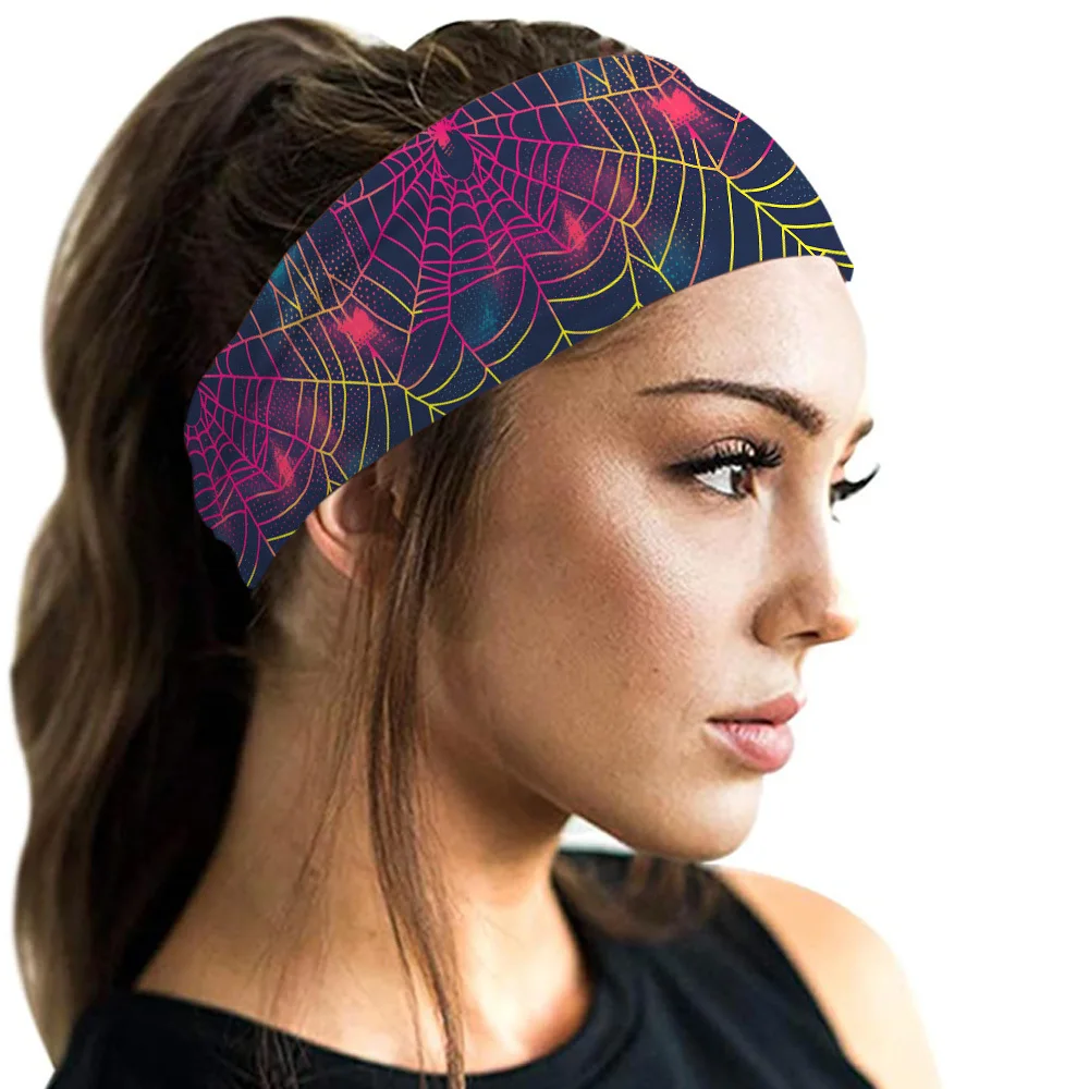 1pc Insect Element Headband Fashion Hair Band Headpiece Sports Yoga Breathable Sweat-Absorbing Hair Scarf