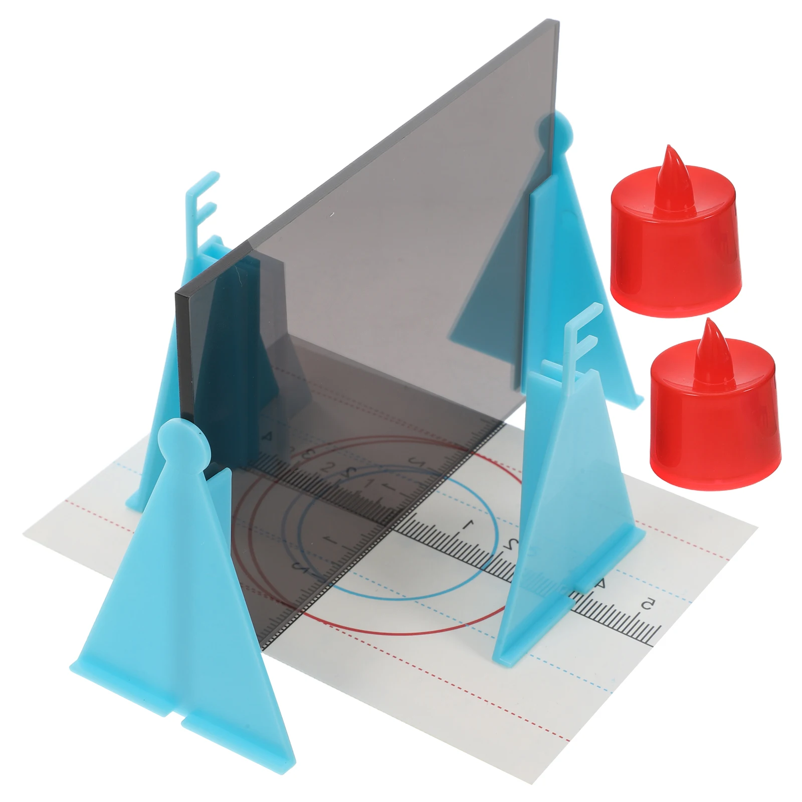 Plane Mirror Experimenter Physics Tools Optics Learning Set White Plastic Reflection Kit Teaching Aid Classroom Equipment