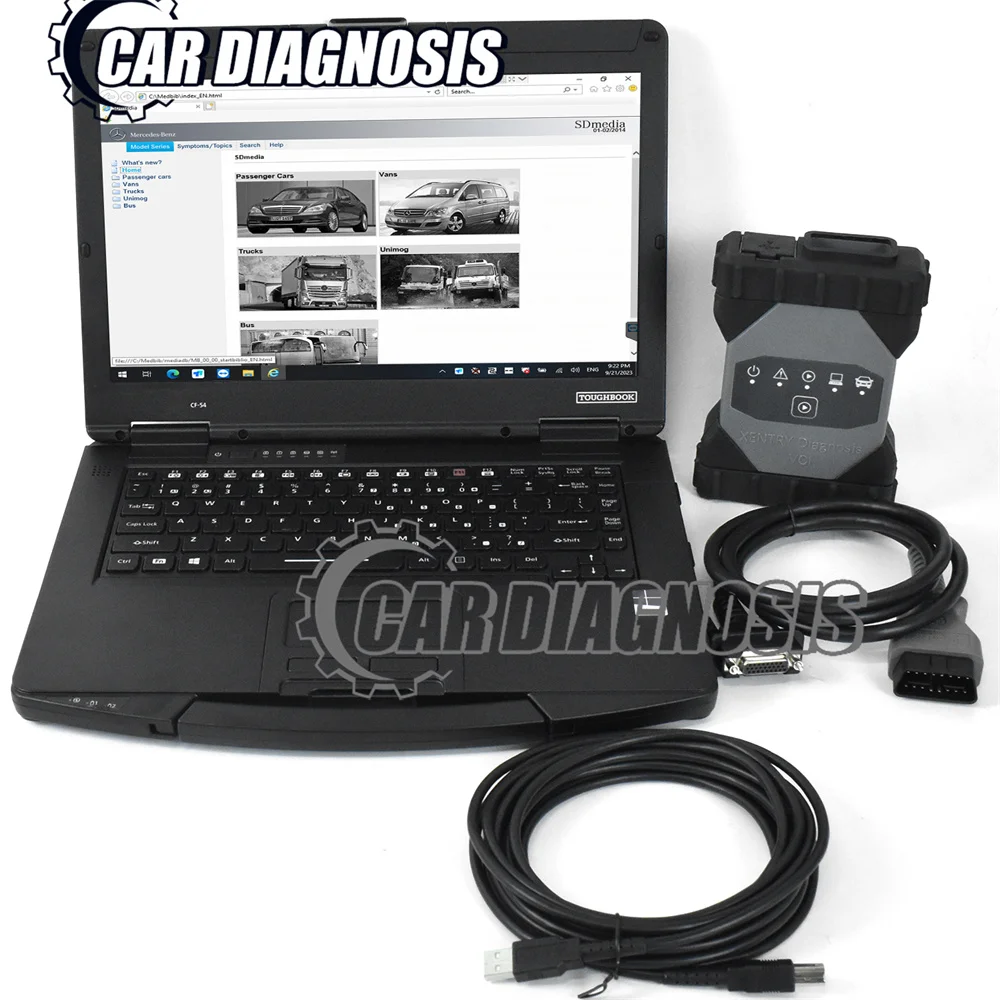 

CF54 laptop For mb Car Truck Mb Star C6 xentry DOIP Full Software Update online C6 VCI das wis Programming Diagnostic Tool