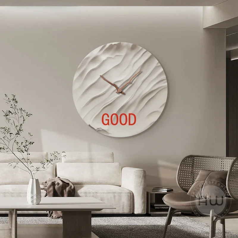 

Mute Wall Clocks for Living Room, Modern Round Watch, Simulate Mute Clock, Advanced Light, Luxury, Decorative, Living Room