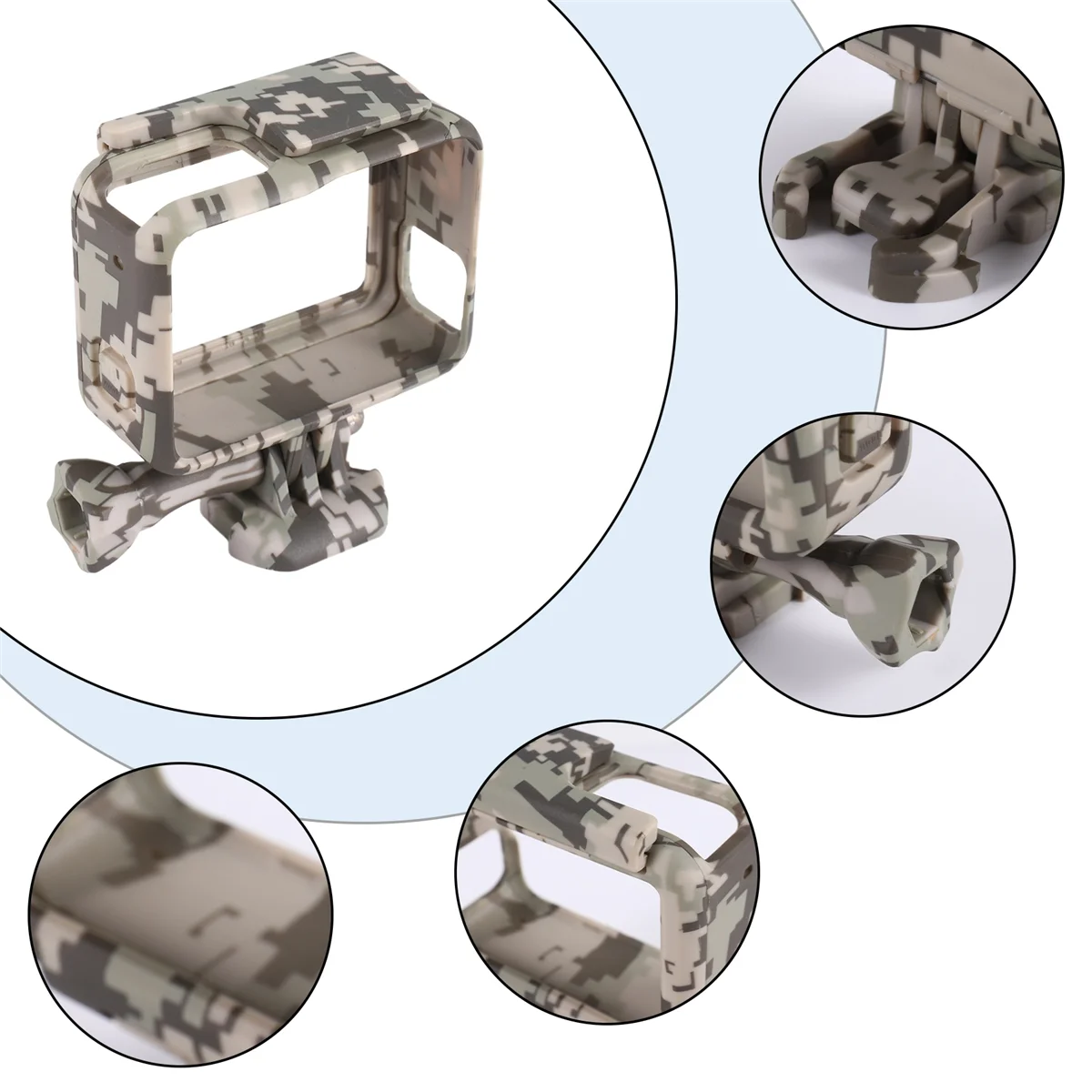 Boîtier de protection pour GoPro Hero 5 Outdoor, camouflage gris