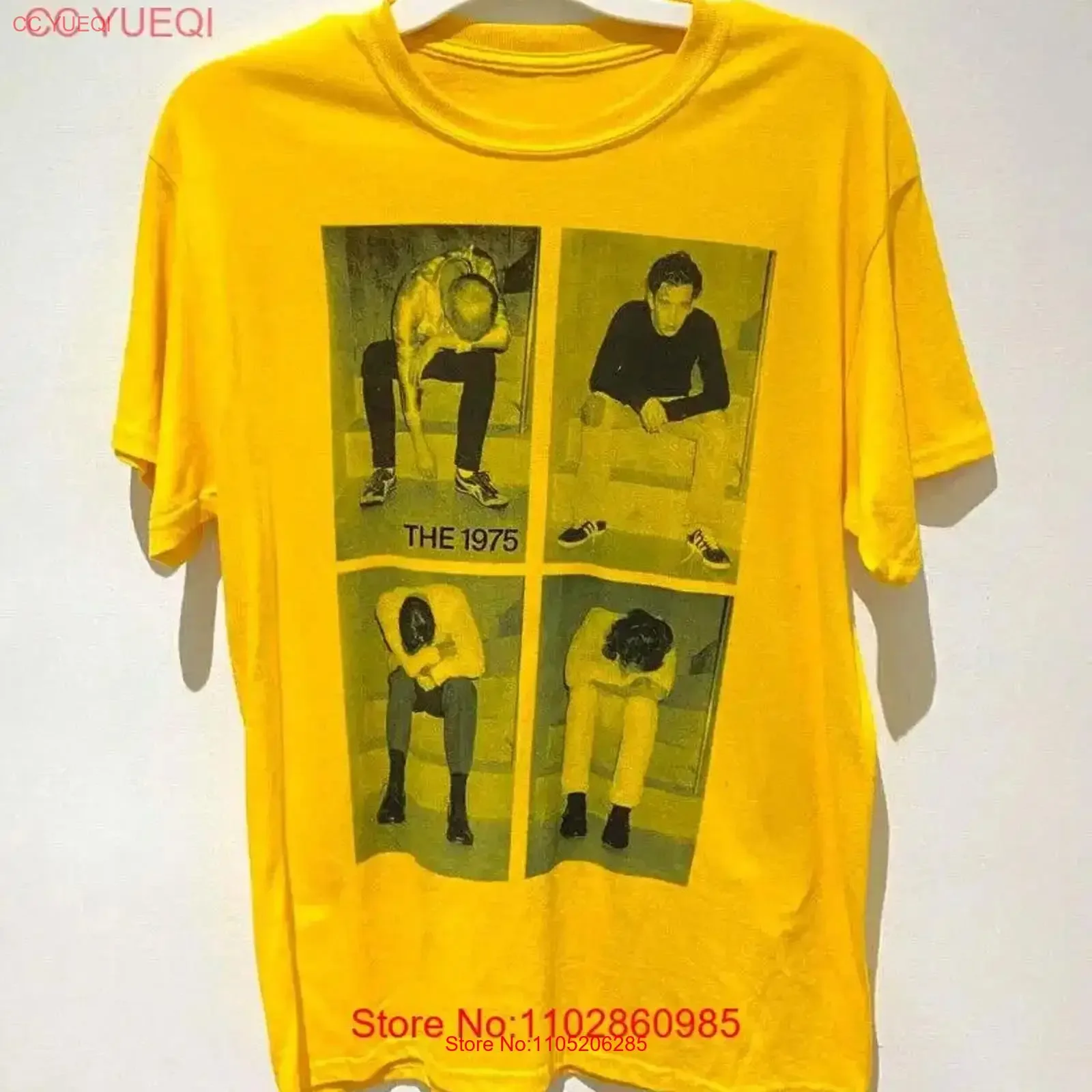 

The 1975 Band T Shirt remake unisex cotton daisy color TE7404 vintage Washed Breathable Stylish Unisex streetwear Soft