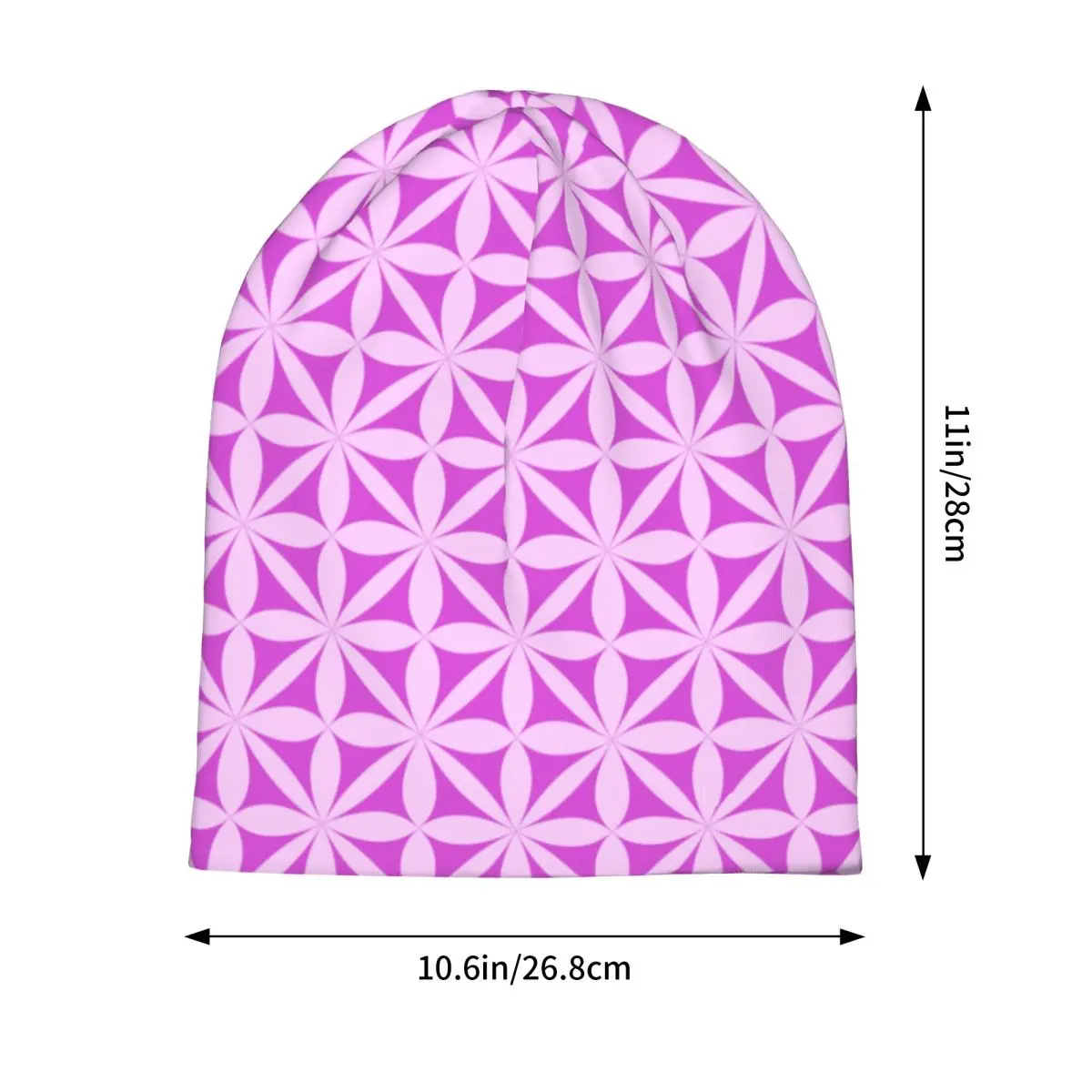 Magenta Wallpaper Seamless Warm Knitted Cap Fashion Bonnet Hat Autumn Winter Outdoor Beanies Hats for Men Women Adult