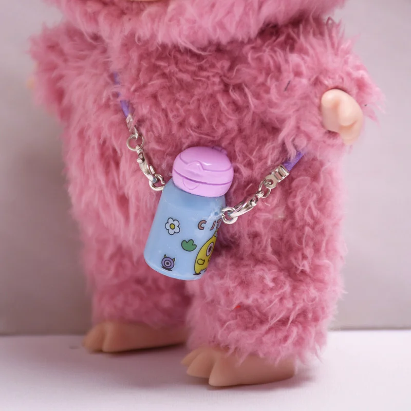 Pendentif Labubu en vinyle pour enfant, petite tasse à eau, sac initié, porte-clés, accessoires vestisens, cadeau d'anniversaire, nouveauté