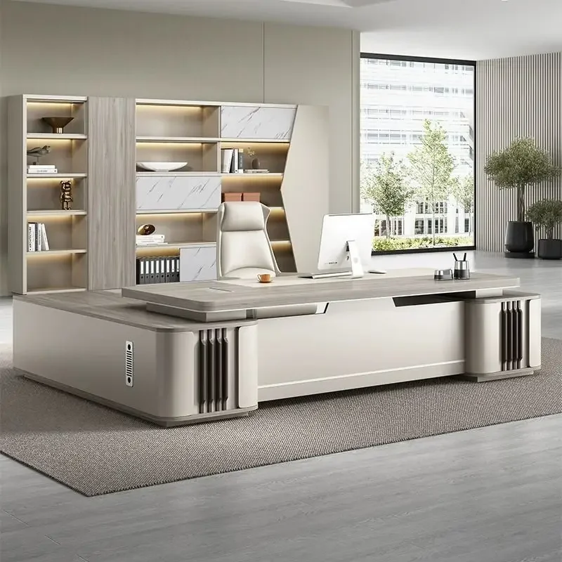 File Cabinet Office Bookcase Storage Wooden High Cabinet with Lock