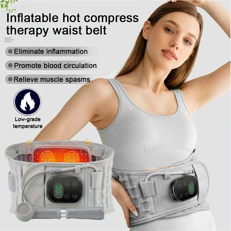

Multi functional inflatable hot compress waist belt, intelligent red light massage, lumbar traction belt, waist warmth massage