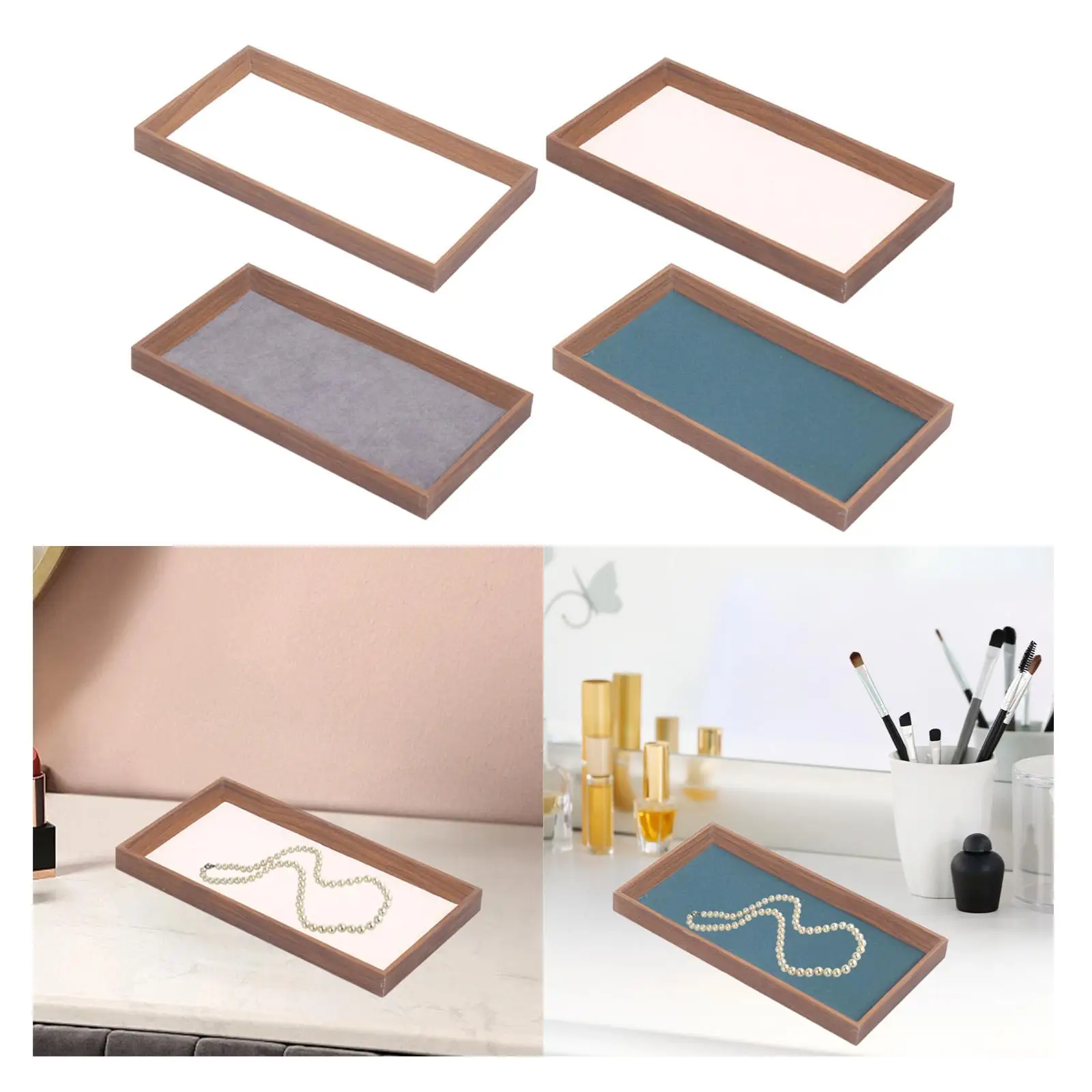 

Jewelry Organizer Tray Rings Earrings Bracelets Necklace Holder for Stores