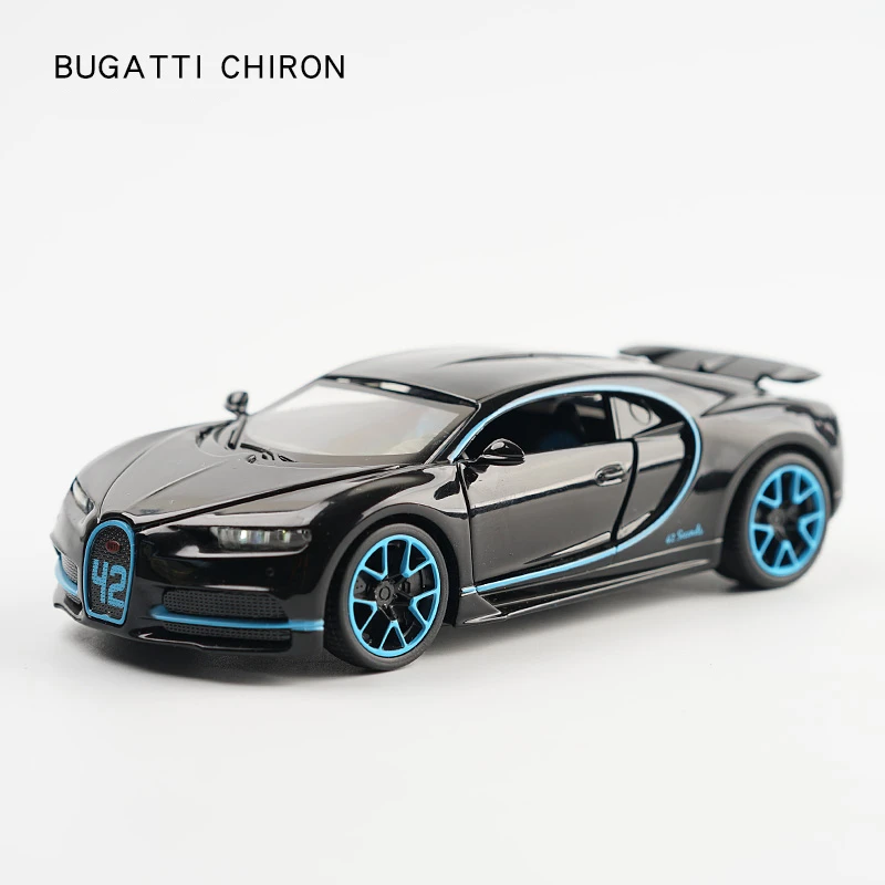 1:32 bugatti chiron liga carro esportivo modelo diecast metal veículos de brinquedo carro modelo coleção som luz alta simulação crianças presente