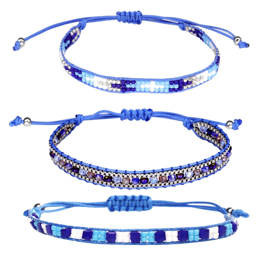 

3Pcs Bohemia Style Handmade Braid Bracelets Set Durable Women Jewelry Beautiful Charm Gift Accessories Handmade Braid Bracelets