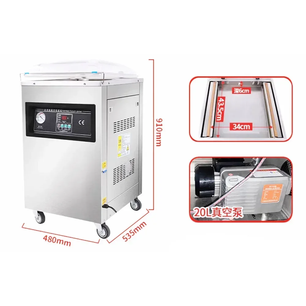 

400mm 1 Heat Sealing Food Packing Vacuum Sealer Desktop Vacuum Skin Packaging Machine Thermoforming Vacuum Pack Machine Packer