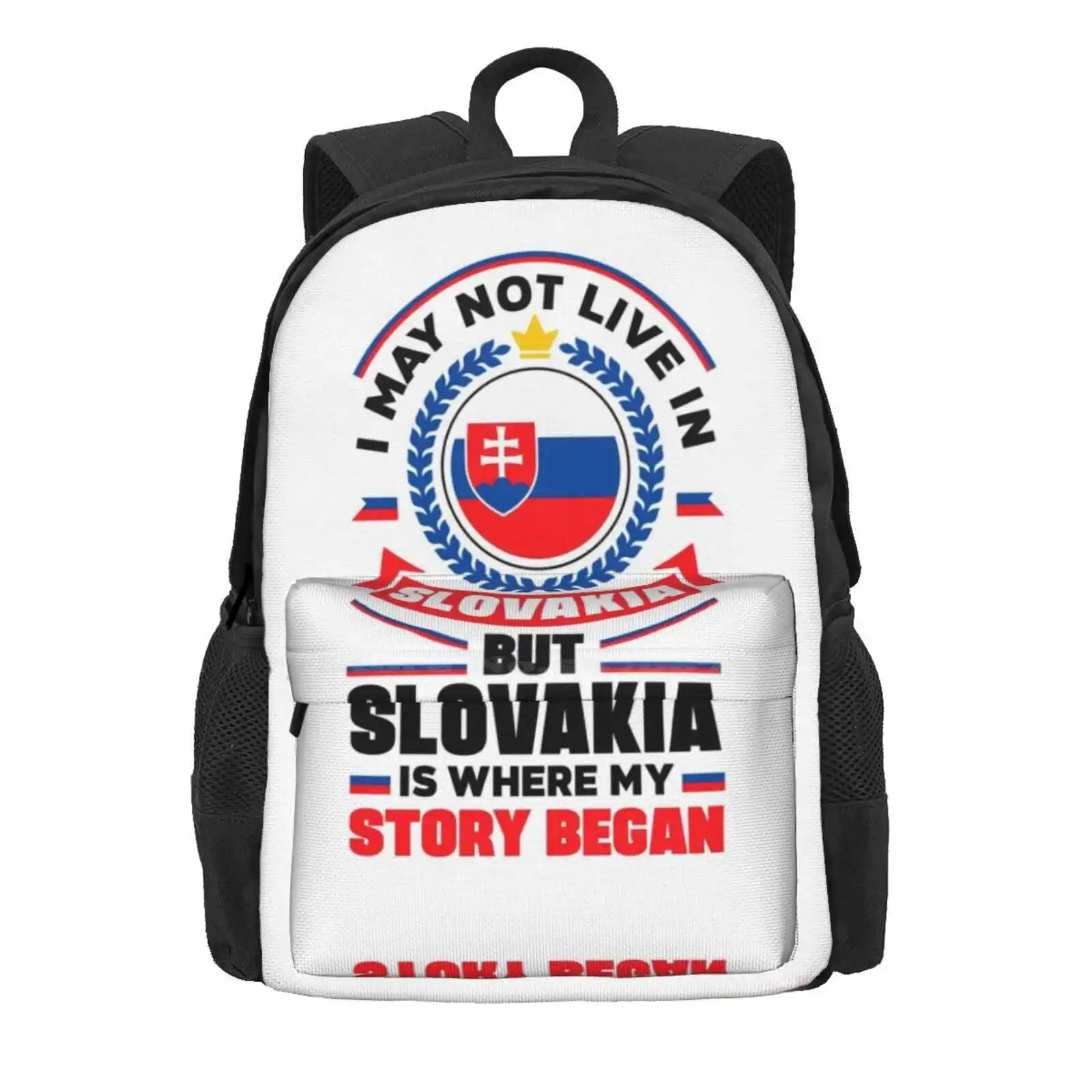 Slovak Slovakia Slovak Flag Quote Hot Sale Schoolbag Backpack Fashion Bags Slovakia Heritage Roots Flag Ideal Great Origin