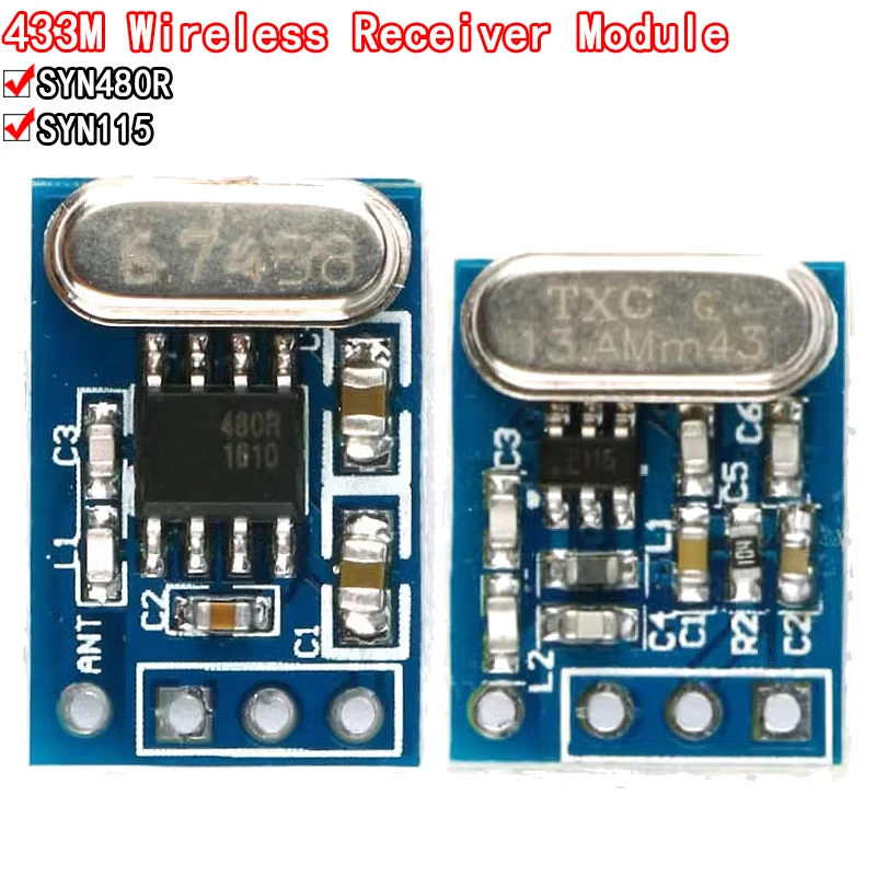 1Set 2Pcs 433MHZ Wireless Transmitter Receiver Board Module SYN115 SYN480R ASK/OOK Chip PCB for arduino