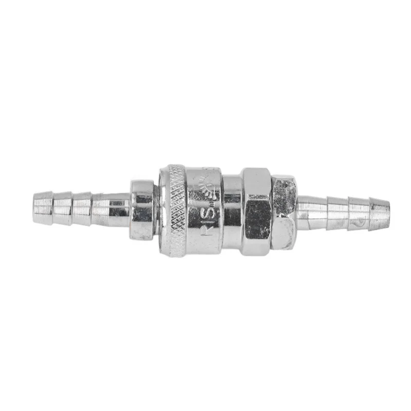 5 Sets Air Coupler Nickel Plated Stainless Steel Pneumatic Quick Connect Fittings And Plug Kit(5x8 Long Tail (SH+PH-20) )