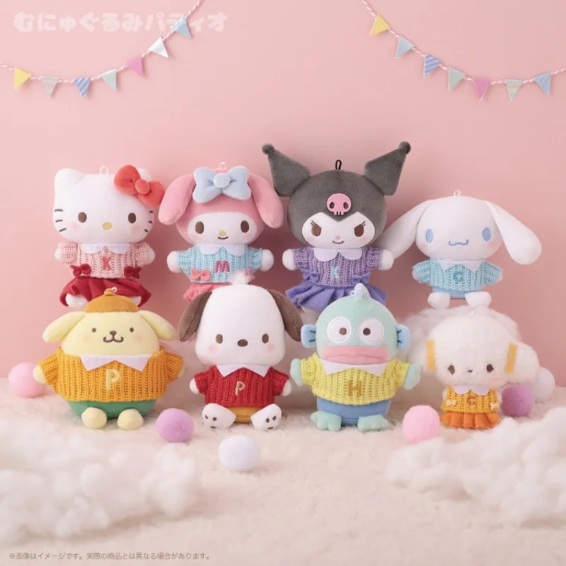 

Оригинальный японский Kthings Sanrio, вязаная серия, плюшевый кулон Hangyodon Cogimyun, помпон Purin Melody Kawaii, аниме-игрушки, кукла в подарок