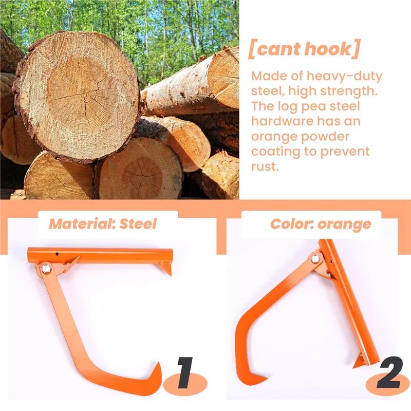 A61Z Deals Wood Logging Tool Log Roller Tool Koolstofstaal Logging Cant Hook Felling Lever Logging Tool