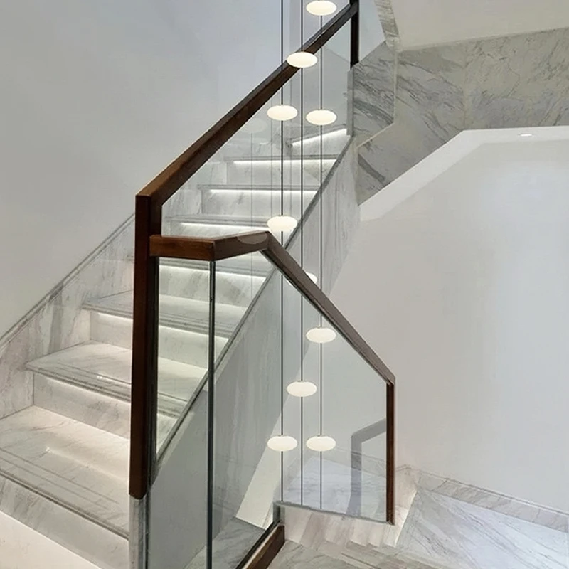 ミニマリストショーケースランプ装飾高天井ハウスモダンシャンデリア階段吹き抜けペンダントライトシリーズ接続 LED 照明