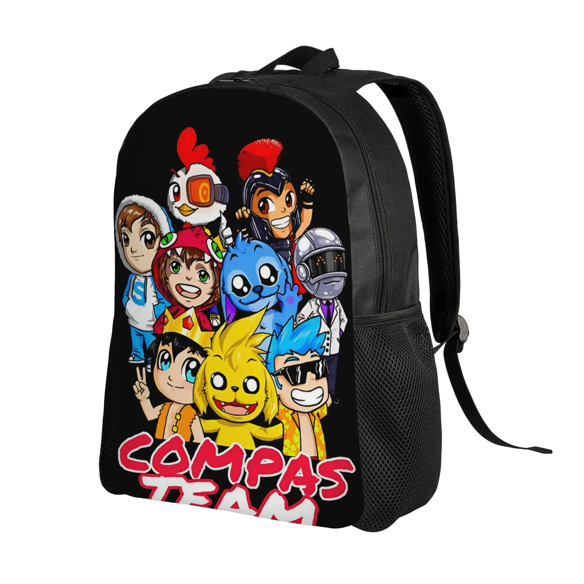 Mikecracked MINER Compas TEAM Camiseta  Casual Backpack with Pocket Student Hiking Travel Daypack Laptop Shoulder Bag