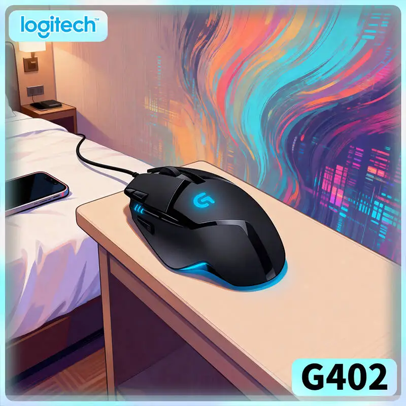 

Игровая мышь Logitech G402 проводная, 4000 DPI, с изменяемой чувствительностью, 20 млн нажатий, 8 программируемых кнопок, отклик 1 мс, эргономичный дизайн для ноутбука