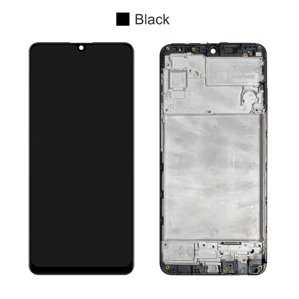 AMOLED For Samsung Galaxy M32 SM-M325F LCD Display With Frame Touch Screen Digitizer Assembly Replacement For Samsung M32 LCD