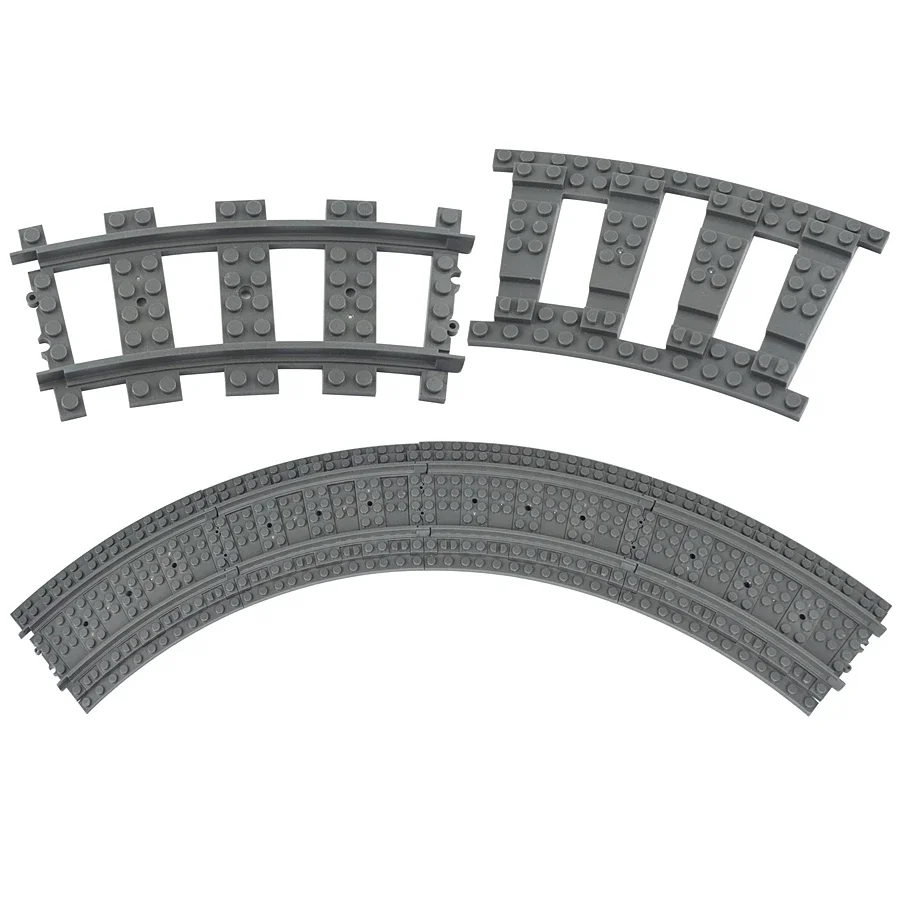 Building Block Creative Models Railways NEW City Trains Flexible Tracks Soft Straight Curved Rails Switch Toys For Kids Gifts