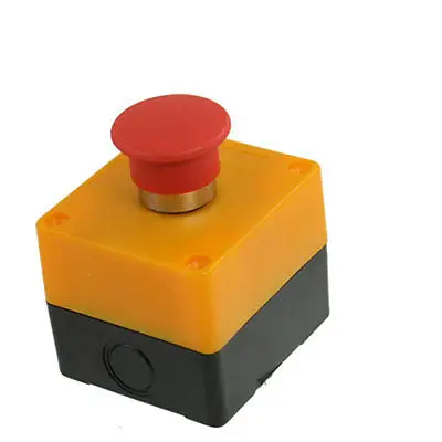 Red Mushroom Cap NC Contact Push Button Switch Control Box AC 240V 3A