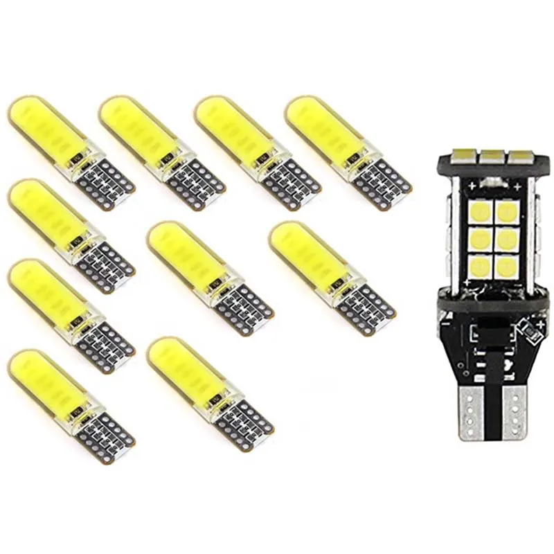 LEDカーランプ,10ユニット,w5w cob,カー,インテリアパーキングランプ,エラーなし,921 912 t10 t15 w16w