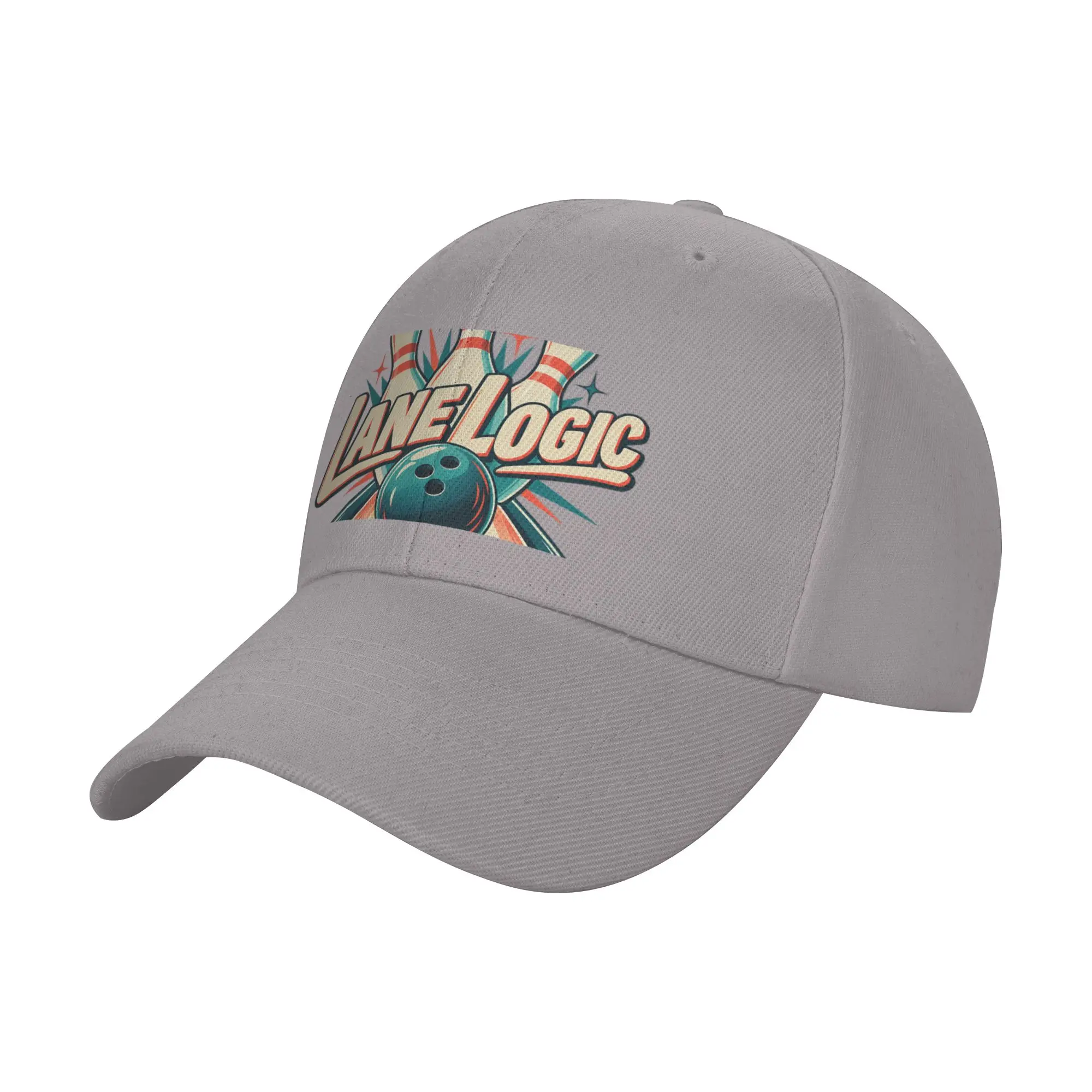 Hot Sale Lane Logic Bowling Graphic Baseball Cap  Sportswear Tennis Female  Friend Gathering Tennis Female