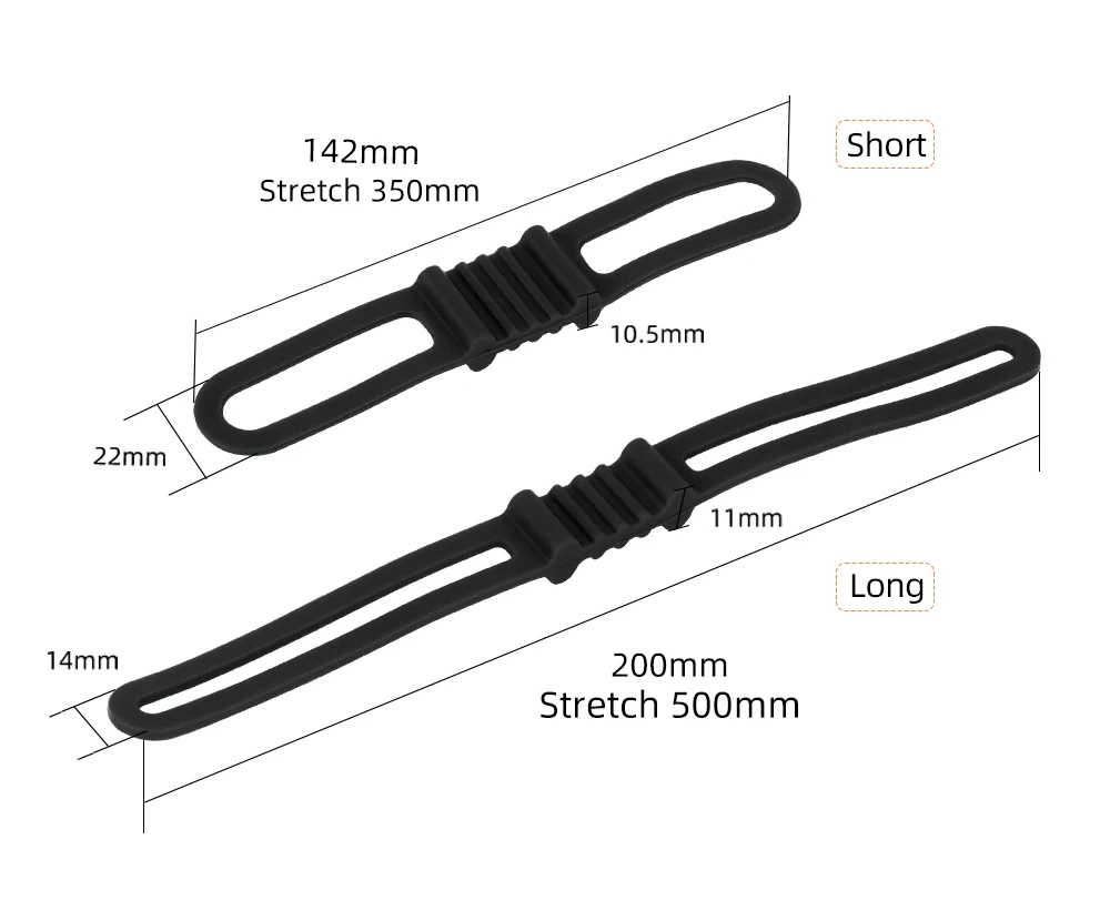 16/30 Stück Silikonarmband, festes Rücklicht, mehrere Größen, hochtemperaturbeständiges Gummiband mit fester Schnalle, Installationslenker – Detail 10