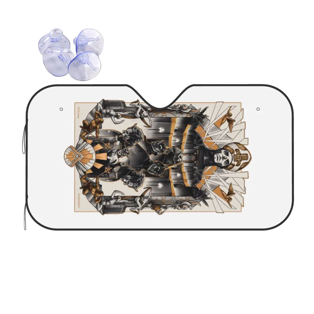 

Ghost B.C. Band Sunshade Windscreen Car Front Windshield Window Sun Visor Accessories Covers