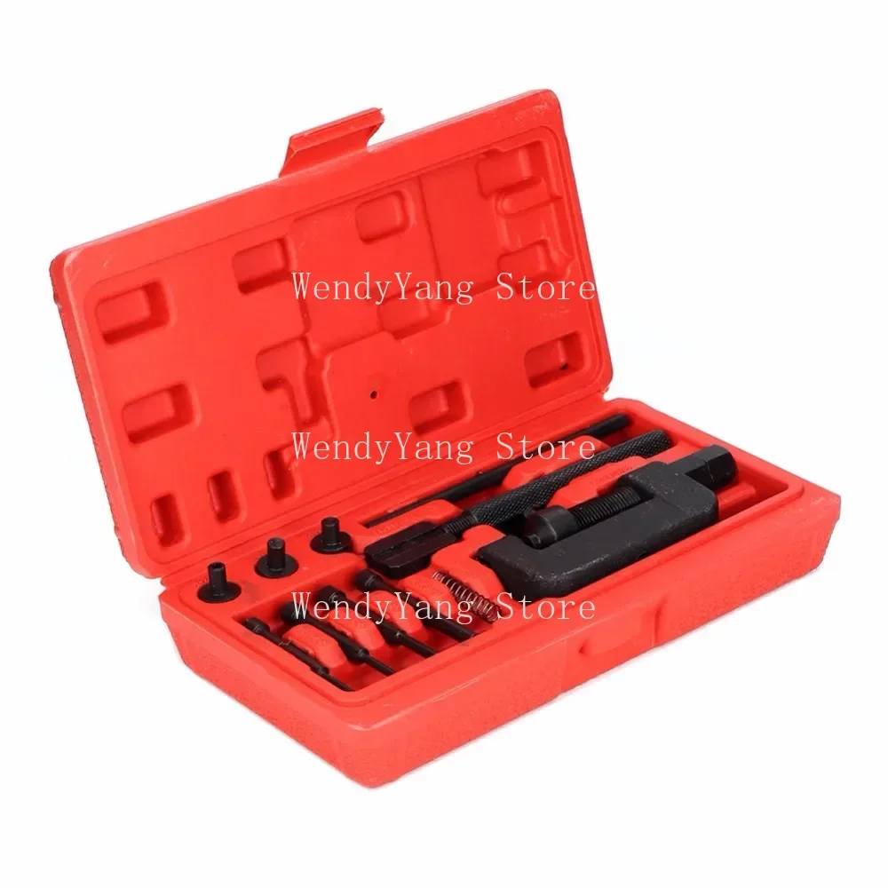 Full Set Motorcycle Bike Chain Breaker Splitter Link Riveter Universal Bikes Chain Tool Set Cycling Accessories Carry Box