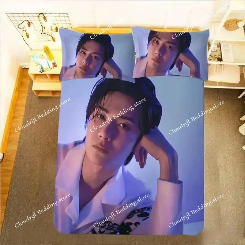 The Untamed Xiao Zhan Wang Yibo BJYX Student Dormitory Single Bedding Supplies Double King Fitted Bed Sheets Idol Home Textile02