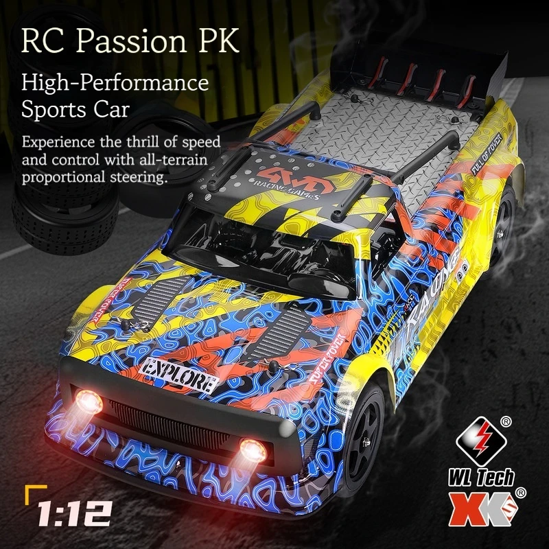 Weili جديد 124020 سيارة التحكم عن بعد 1:12 مقياس الدفع الرباعي عالية السرعة الكهربائية الانجراف سباق السيارات مثالية هدية الكريسماس للبنين
