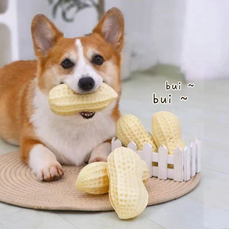 

Simulation Peanut Sounding Dog Toys Relieve Boredom Bite Resistant Teething Interactive Training Dog Chew Toys Puppy Supplies