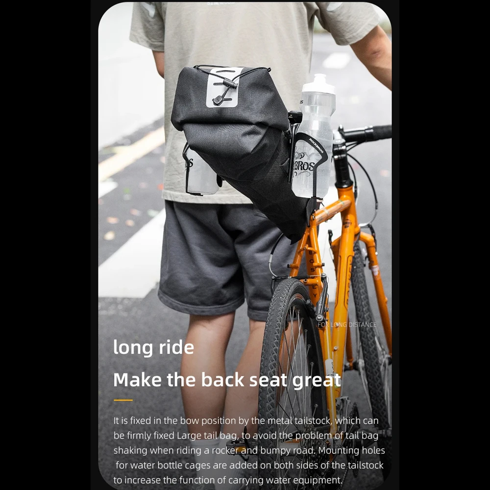 ROCKBROS Fahrrad-Sattelverlängerungshalterung aus Aluminiumlegierung, Stabiler Halter für Fahrradtaschen, Erweiterter Gepäckträger – Detail 18