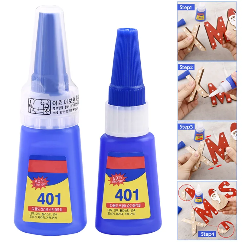 12g/20g Strong Transparent 401 Glue Soft Shoes Manicure Repair Metal Plastic Accessories Multi-Functional Adhesive Strong Glue