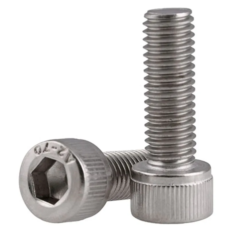 M4 - 0.5 Fine Thread 304 Stainless Steel Socket Head Caps Screws Metric DIN 912 Bolts