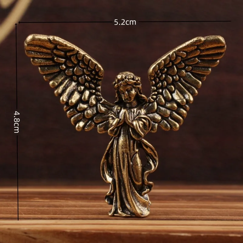 أجنحة الملاك البرونزية الحرف اليدوية مصغرة عناصر ديكور المنزل الصغيرة بيع شعبية عبر الحدود التحف المعدنية الحلي الصغيرة #5