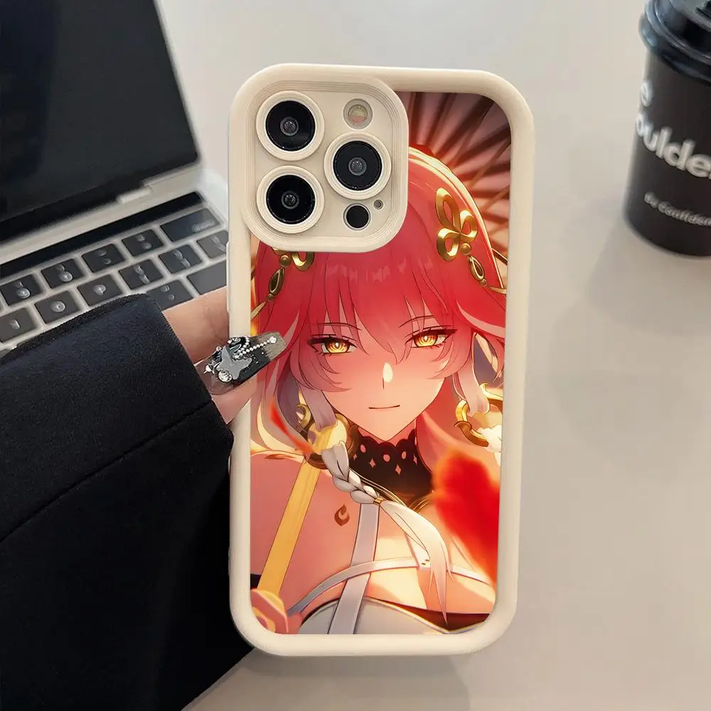 

Wuthering Waves Changli Phone Case for iPhone 17 16 15 14 13 12 11 Air Pro Max Plus Thicken TPU Colorful Cover Luxury Cellphones