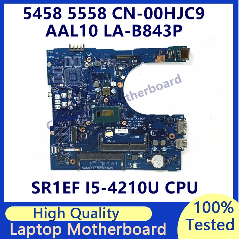 CN-00HJC9 00HJC9 0HJC9 материнская плата для ноутбука DELL 5458 5558 с процессором SR1EF I5-4210U