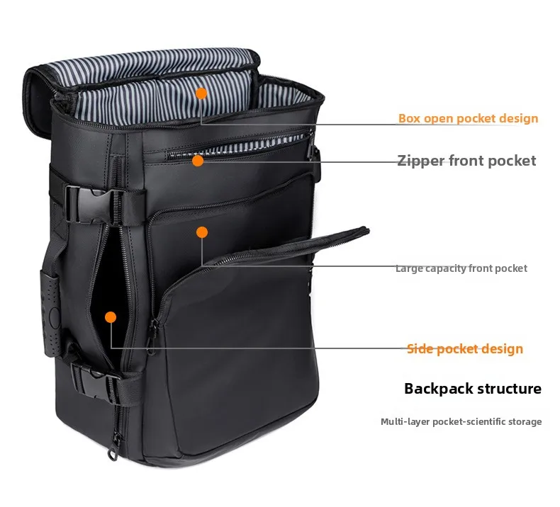 New Business Multi-functional Backpack, Outdoor Travel Backpack, Multi-purpose Large-capacity Single-shoulder Crossbody Bag