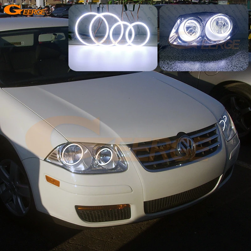 

For Volkswagen VW Jetta City Clasico Bora Day Light Ultra Bright COB Led Angel Eyes Kit Halo Rings