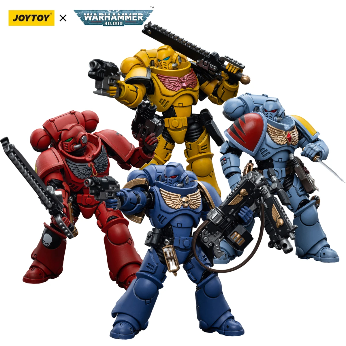 

[IN STOCK] JOYTOY Warhammer 40k 1/18 Action Figure Space Wolves Ultramarines Blood Angels Imperial Fists Intercessors 4PCS Model