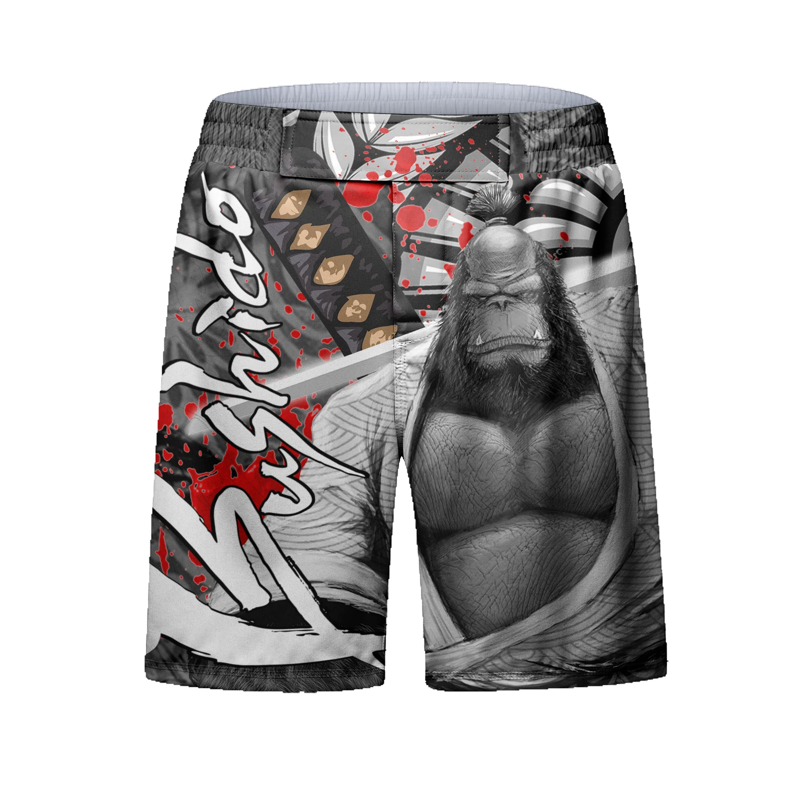 Novo designer digital impressão gorila mma leggings ginásio de fitness jiu jitsu muay thai calças de poliéster leve