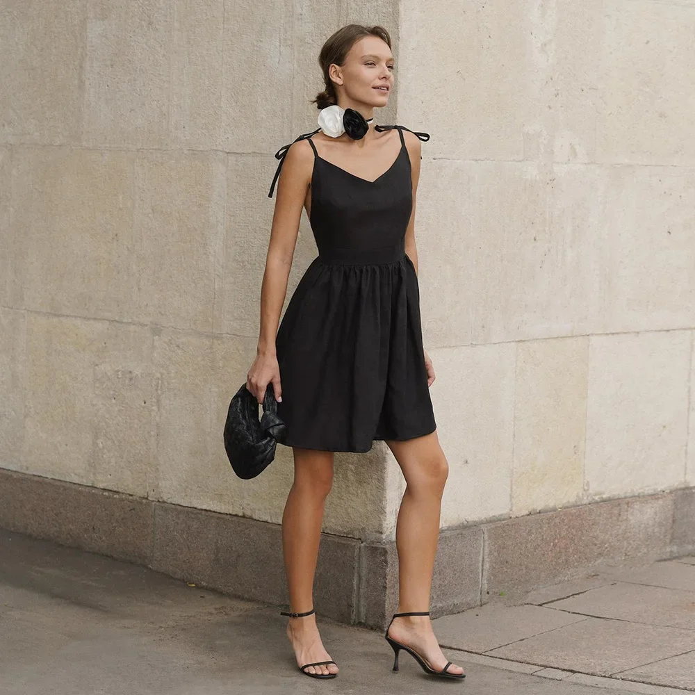 Sexy Dress Women Clothing Backless High Waisted Dresses 2025 Summer New Fashionable Dress Straps m