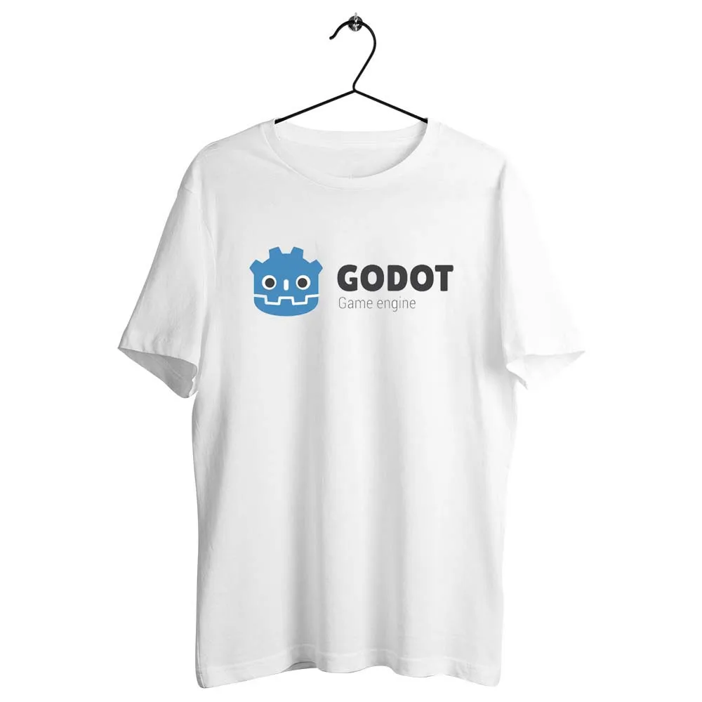 Unisex Men Women Black Trim T Shirt Programmer Coder Developer Godot Game Engine Gift Artwork Tee